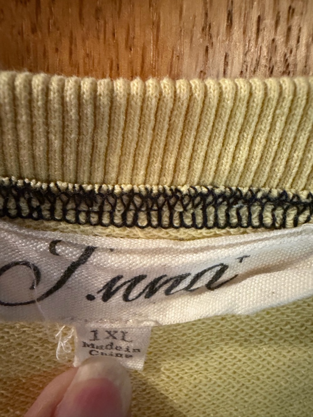 Leopard V-Neck Pullover Sweatshirt with Light Yellow Trim - Picture 2 of 4